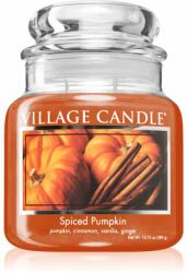 Village Candle Spiced Pumpkin lumânare parfumată (Glass Lid) 389 g