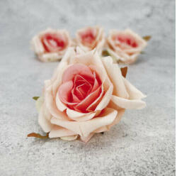 Decorolla Selyemvirágfej - Rózsa, krém rózsaszín 7, 5*5cm, 4/cs 8283krrsz (8283krrsz) - pepita