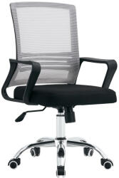 TEMPO KONDELA Irodai szék, háló szürkésbarna TAUPE/szövet fekete, APOLO 2 NEW - smartbutor