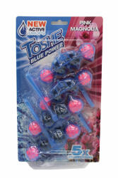  Toshe Blue Power Pink Magnolia magnólia illatú vízszínező WC-frissítő golyók - 4x55 g