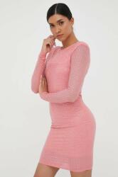 GUESS ruha rózsaszín, mini, testhezálló - rózsaszín S - answear - 88 590 Ft