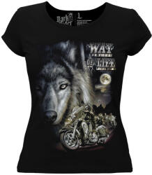  Motoros Farkas Női Pamut Póló -M