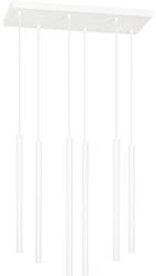 Emibig Lustra moderna liniara alba cu 6 pendule Selter (553/6)