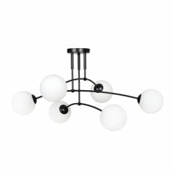 Emibig Plafoniera moderna neagra cu 6 globuri din sticla Pregos (670/6)