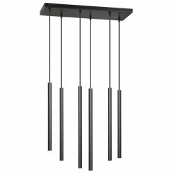 Emibig Lustra moderna liniara neagra cu 6 pendule Selter (552/6)