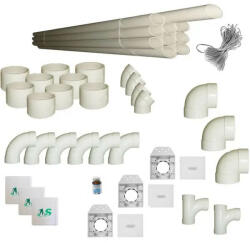 GLOBOVAC Kit de instalare aspirator centralizat pentru 3 prize de aspirație DELUX (KIT3SVACD)