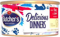 Butcher's 48x85g Butcher's Delicious Dinners Marhahús & máj nedves macskatáp