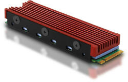 AXAGON CLR-M2 számítógépes hűtőrendszer Szilárdtest meghajtó Hűtőborda/hűtő Fekete, Vörös (CLR-M2)