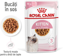 Royal Canin ROYAL CANIN Kitten, hrană umedă pisici junior, (în sos), 85g