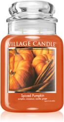 Village Candle Spiced Pumpkin lumânare parfumată (Glass Lid) 602 g