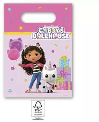Gabby's Dollhouse, Gabi babaháza papír ajándéktasak 4 db-os (PNN95759) - mesebazis