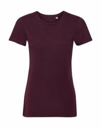 Russell Europe Női rövid ujjú organikus póló Russell Europe Ladies' Pure Organic Tee L, Burgundi vörös