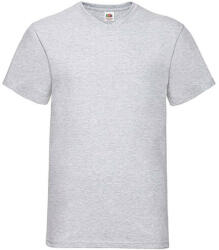 Fruit of the Loom Férfi póló Rövid ujjú Fruit of the Loom Valueweight V-Neck-Tee - 5XL, Heather szürke