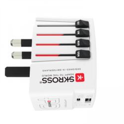 SKROSS AC45PD World Hálózati töltő + kábel fehér (1.302332)