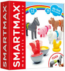 SmartMax Primele mele animale de fermă, 16 buc (SMX221) Jucarii de constructii magnetice