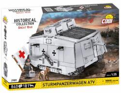 COBI Marele Război Sturmpanzerwagen A7V, 1: 35, 840 CP, 2 f (2989)