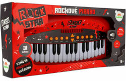 Teddies Pian ROCK STAR 31 clape plastic 46cm functionare cu baterie cu sunet, lumina in cutie 52x24x8cm (00850972)