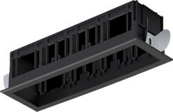 ELMARK Modena 4 Module Recessed Box With Frame Black (92mod4gr/bl)