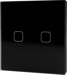 ELMARK Wi-fi Smart Touch Eu 2 Gang 1 Way Switch Black (195008/bl)