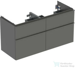 Geberit iCON 118, 4x47, 6x61, 5 cm-es 4 fiókos alsószekrény dupla mosdóhoz, matt láva 502.309. JK. 1 (502309JK1)