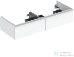 Geberit iCON 118, 4x47, 6x24, 7 cm-es 2 fiókos alsószekrény dupla mosdóhoz, króm fogantyúval, fényes fehér 502.314. 01.2 (502314012)
