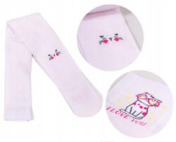  Yo! Baby pamut harisnyanadrág lány (80-86) - rózsaszín/szemüveges cica