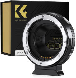 K&F Concept Canon EF/EF-S EOSM Elektromos AF Adapter -Canon EF-M-EOS Átalakító konverter (KF06.519)