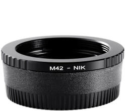 K&F Concept Nikon F M42 Optikai-üveg Adapter - M42 Nikon AI/ AI-S átalakító (NIK-M42) (KF06.119)