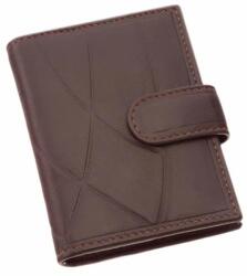 La Scala sötétbarna patentos álló bőr kártyatartó vne-3/t