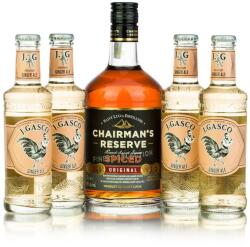 Chairmans Reserve Spiced + 4 db J. Gasco Ginger Ale rum (0, 7L +4X0, 2L / 40%) - ginnet