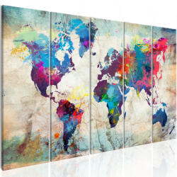 Artgeist Kép - World Map: Cracked Wall