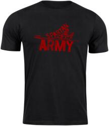 DRAGOWA rövid póló spartan army RedNabis, fekete 160g/m2