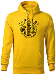 DRAGOWA kapucnis férfi pulóver hungary, sárga 320g / m2