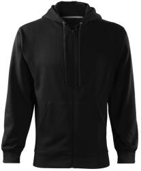MALFINI Trendyzipper férfi pulóver, fekete 300g/m2