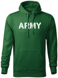 DRAGOWA kapucnis férfi pulóver army, zöld 320g / m2
