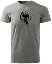 DRAGOWA rövid póló skull szürke 160g/m2