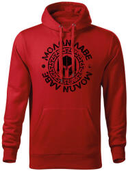 DRAGOWA kapucnis férfi pulóver Molon Labe, piros 320g / m2
