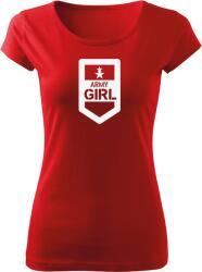 DRAGOWA női rövid ujjú trikó army girl, piros 150g/m2