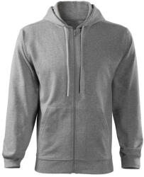 MALFINI Trendy zipper férfi pulóver, szürke 300g/m2