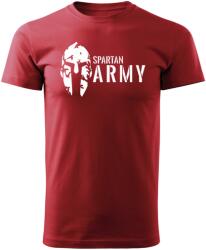 DRAGOWA rövid póló spartan army, piros 160g/m2