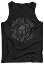 DRAGOWA férfi ujjatlan trikó Molon Labe, fekete 160g/m2