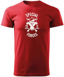 DRAGOWA rövid póló special forces, piros 160g/m2
