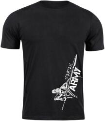 DRAGOWA rövid póló spartan army Myles, fekete 160g/m2