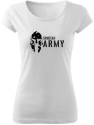 DRAGOWA női póló spartan army, fehér 150g/m2