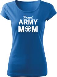 DRAGOWA női rövid ujjú trikó army mom, kék 150g/m2