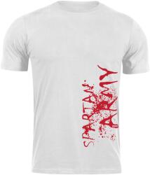 DRAGOWA rövid póló spartan army WAR, fehér 160g/m2