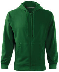 MALFINI Trendy zipper férfi pulóver, zöld, 300g/m2
