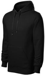 MALFINI Cape pulóver kapucnival, fekete, 320g/m2