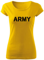 DRAGOWA női póló army, sárga 150g/m2