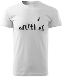 DRAGOWA rövid póló evolúció, fehér 160g/m2